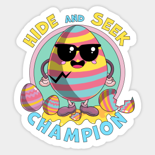 Hide and Seek Champion Egg - Funny Easter Bunny Sticker